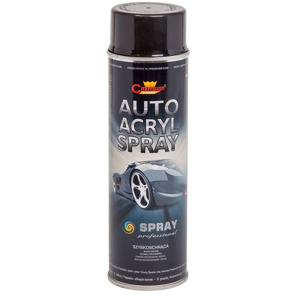 Spray Vopsea Champion Color Negru Lucios 500ML 160124-2